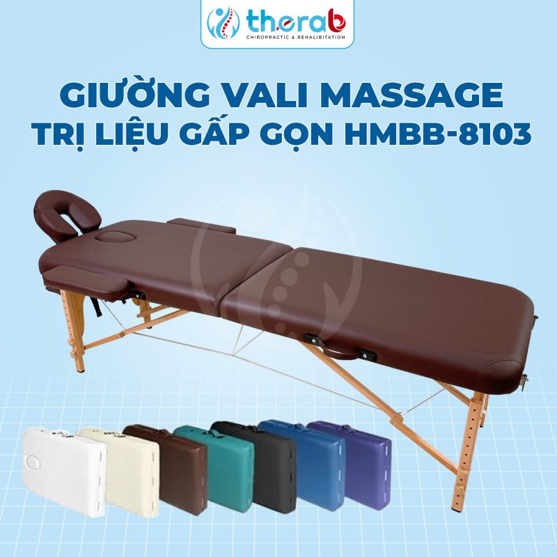 Giường vali massage trị liệu gấp gọn HMBB-8103