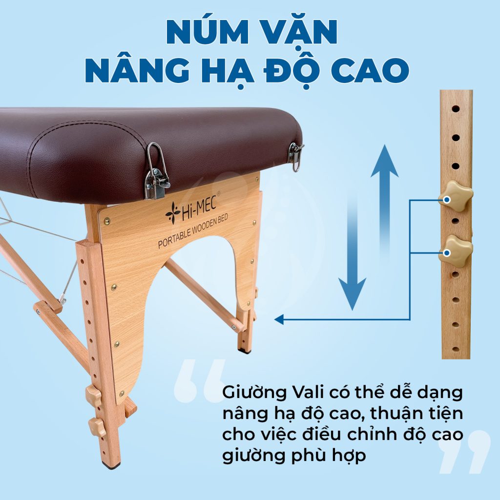 Giường vali massage trị liệu gấp gọn HMBB-8103