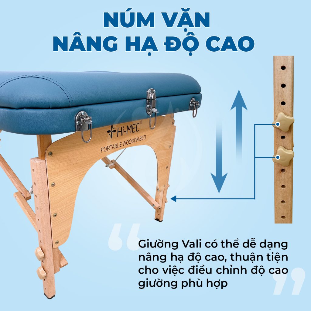 Giường vali massage trị liệu gấp gọn HMBB-8102