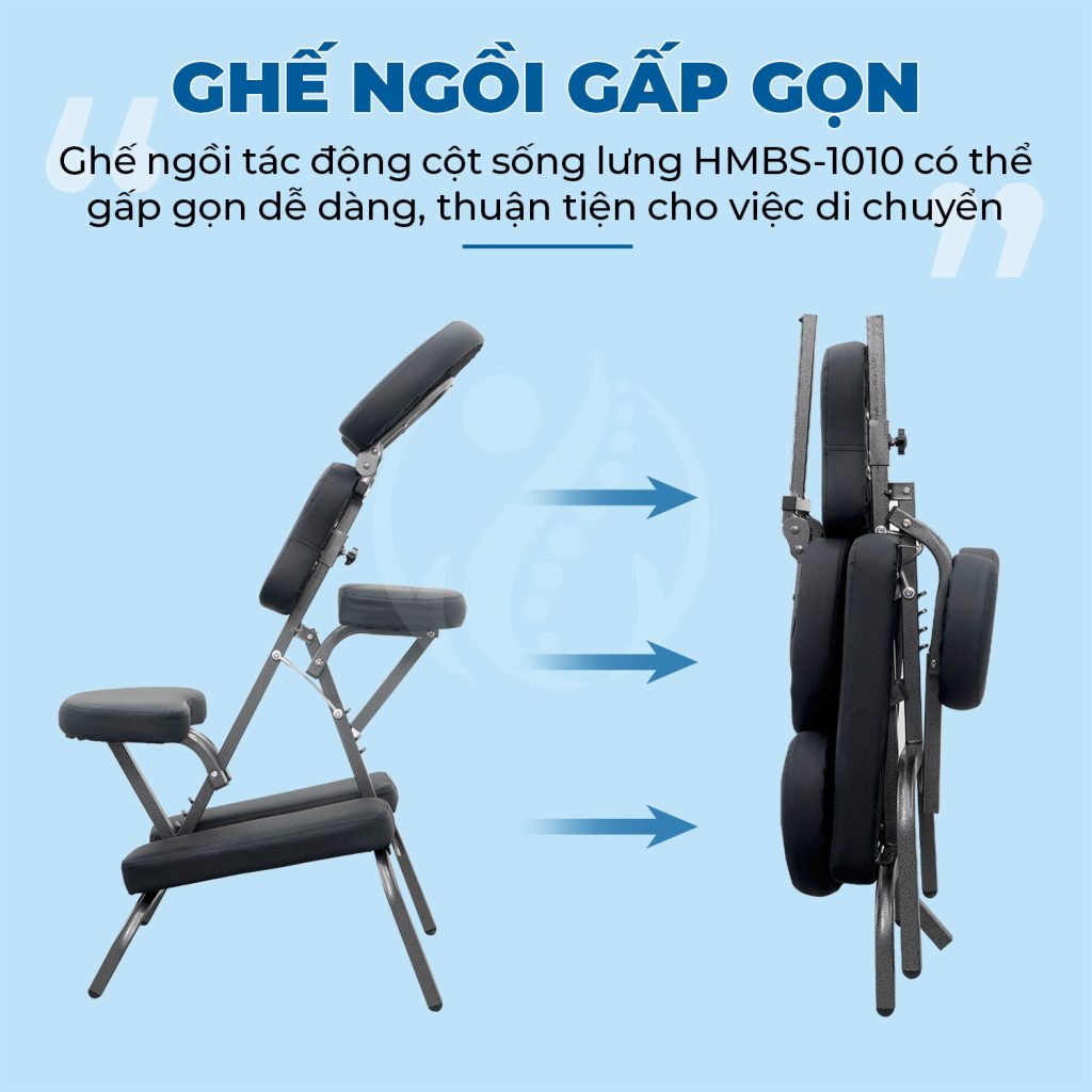 Ghế ngồi massage trị liệu tác động cột sống lưng Herab HMBS-1010