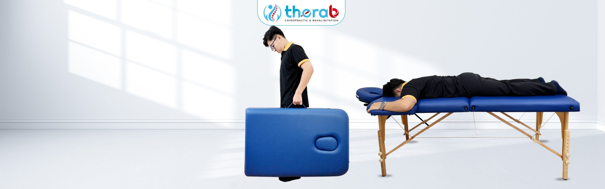 Giường massage trị liệu vali gấp gọn