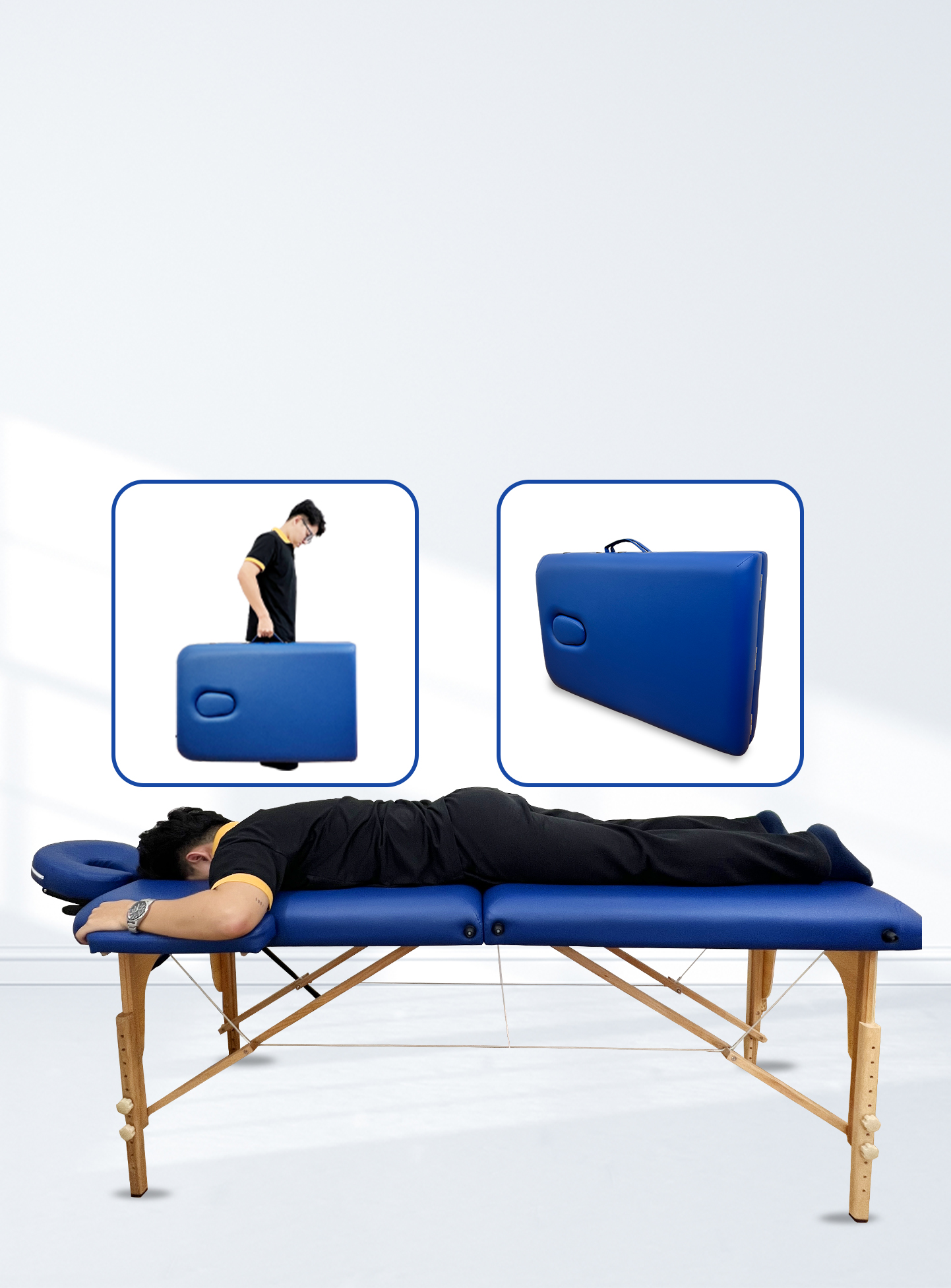 Giường massage trị liệu vali gấp gọn