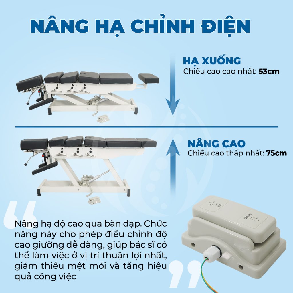 Giường nắn chỉnh cột sống chiropractic vật lý trị liệu