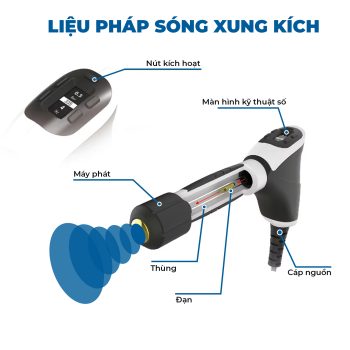 Máy sóng xung kích tích hợp điện xung và rung cơ học INTELECT PULS 100