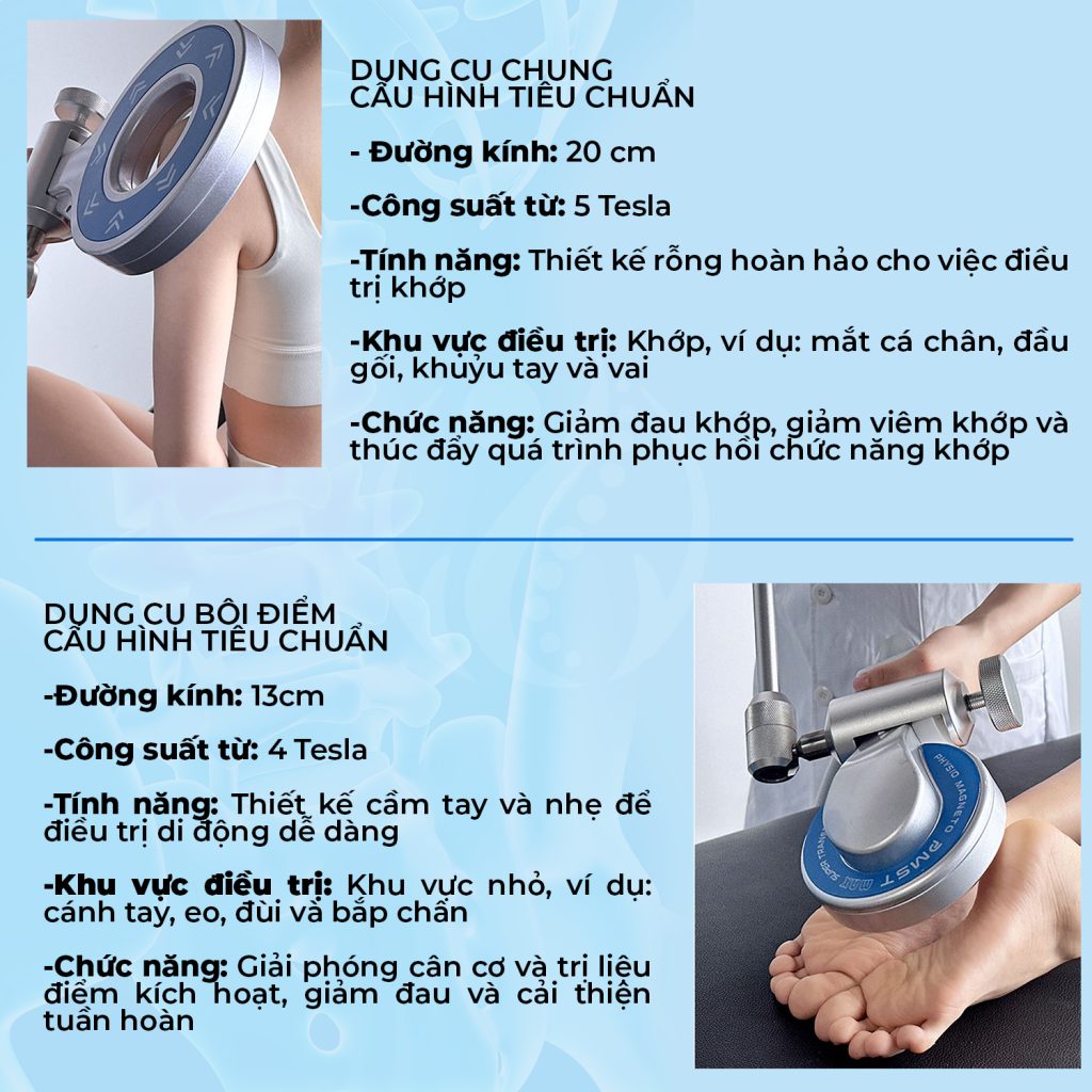 Máy trị liệu từ trường siêu dẫn hồng ngoại PMST MAX DOU - 2 tay cầm