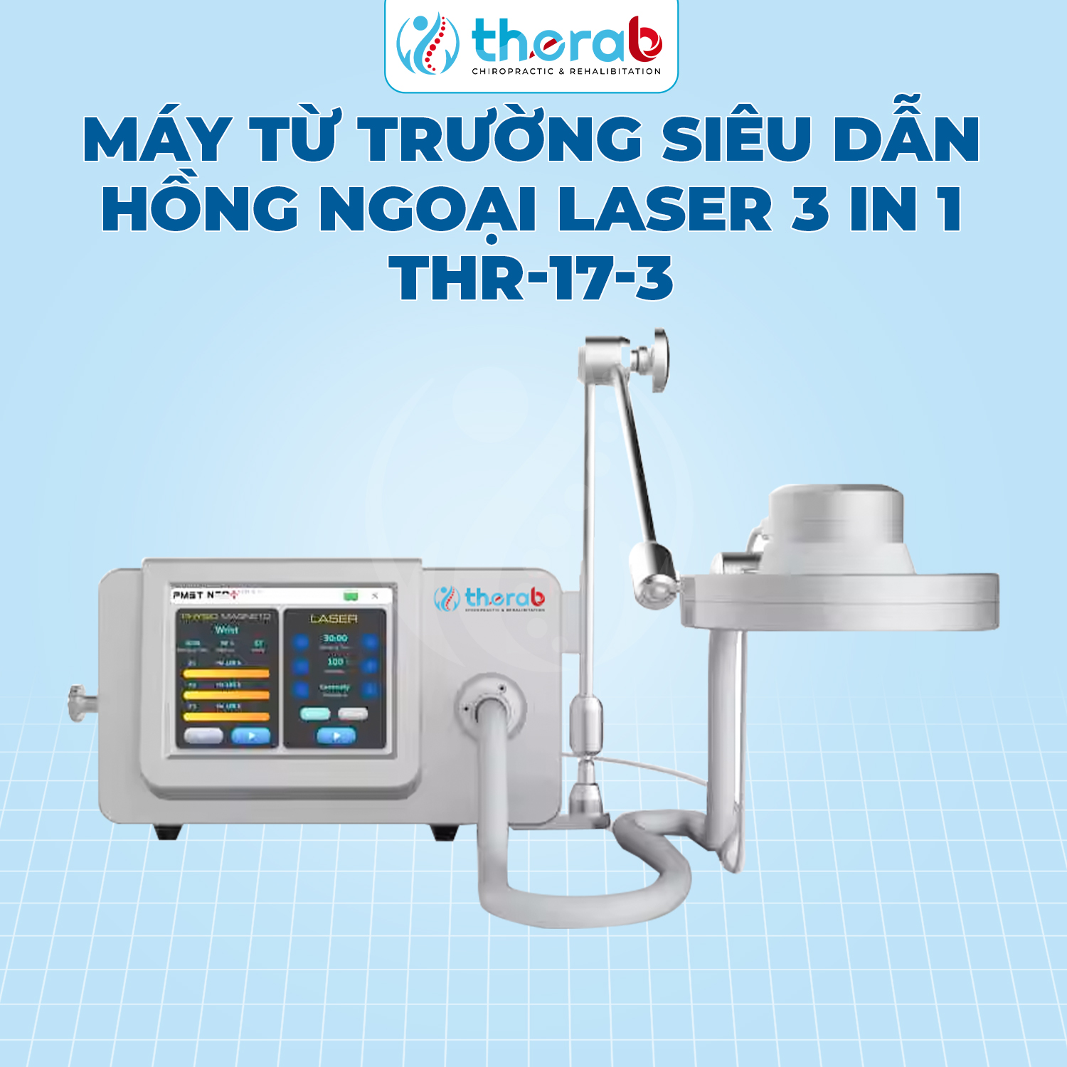 Máy từ trường siêu dẫn laser xung kích 3in1 THR-17-3